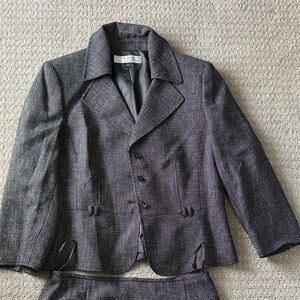 Tahari Textured Gray Blazer